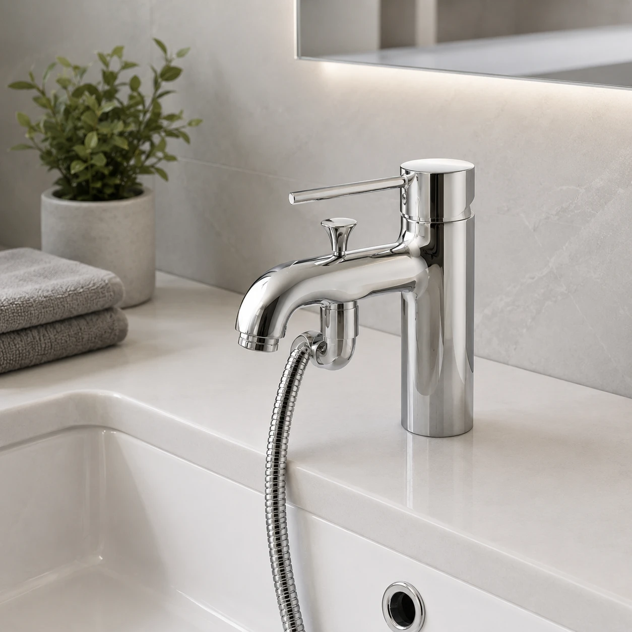 Vòi chậu liền sen nóng lạnh CO 7112