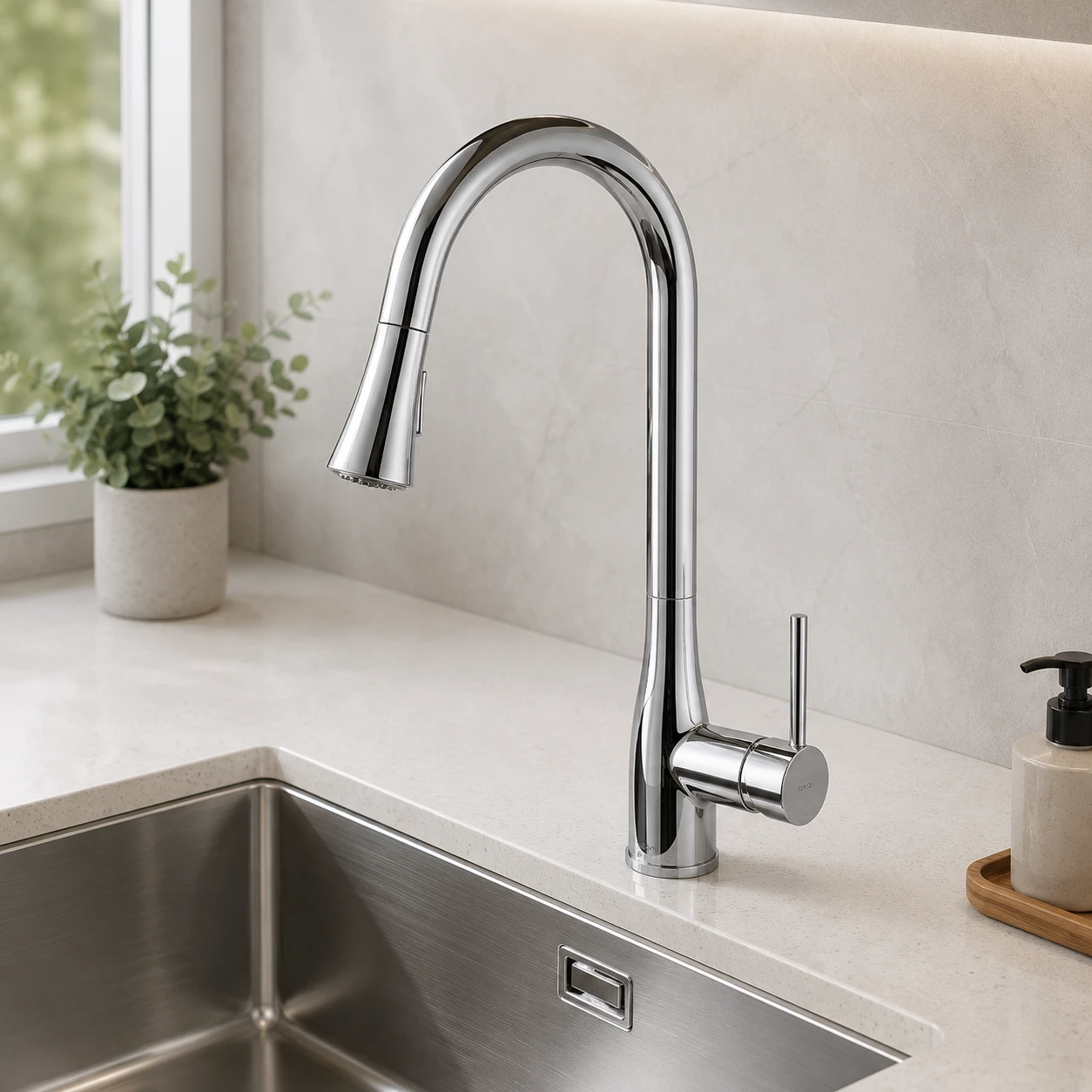 Vòi bếp dây rút nóng lạnh CO 8220