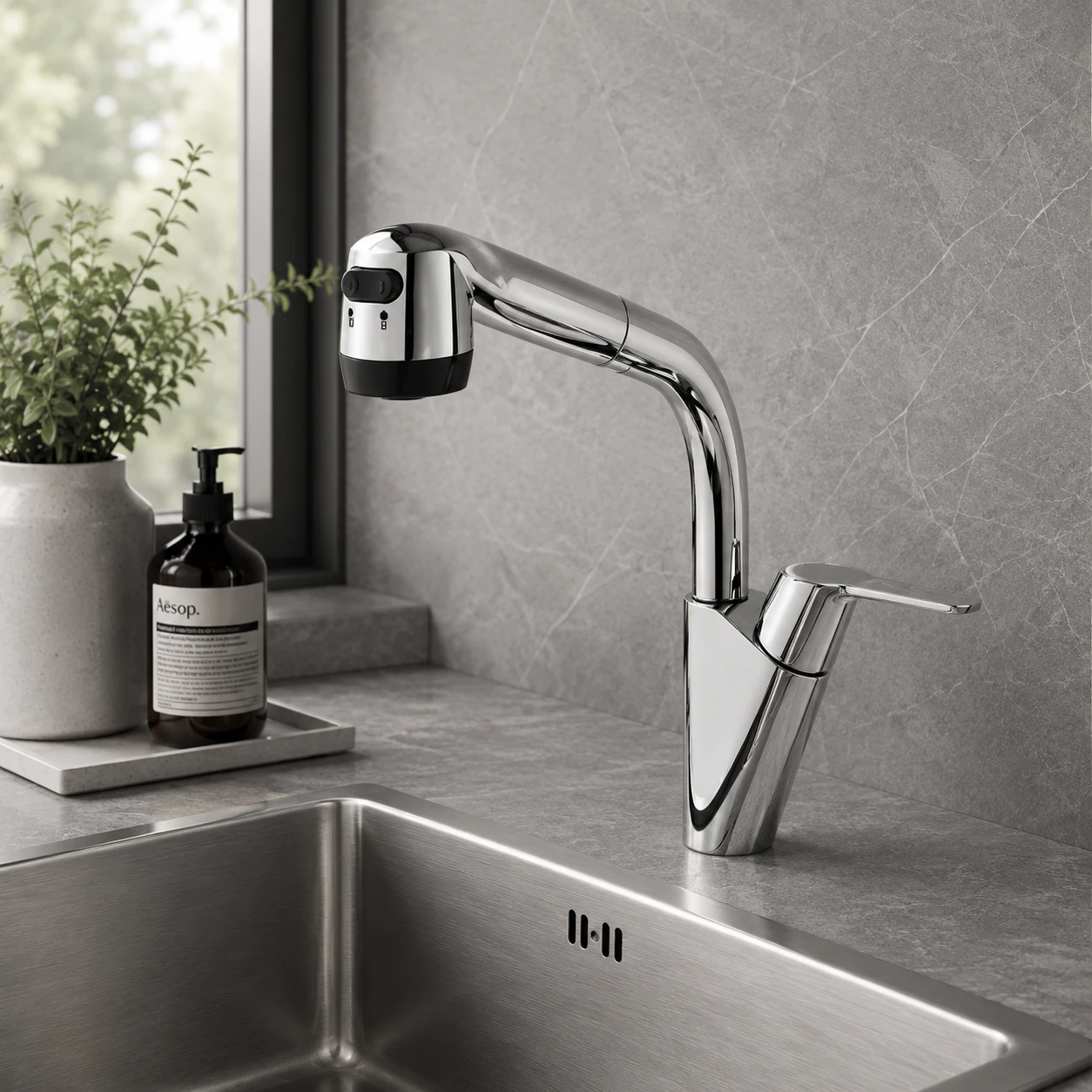 Vòi bếp rút dây nóng lạnh CO 9020
