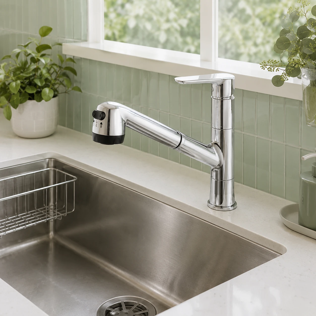Vòi bếp rút dây nóng lạnh CO 3021