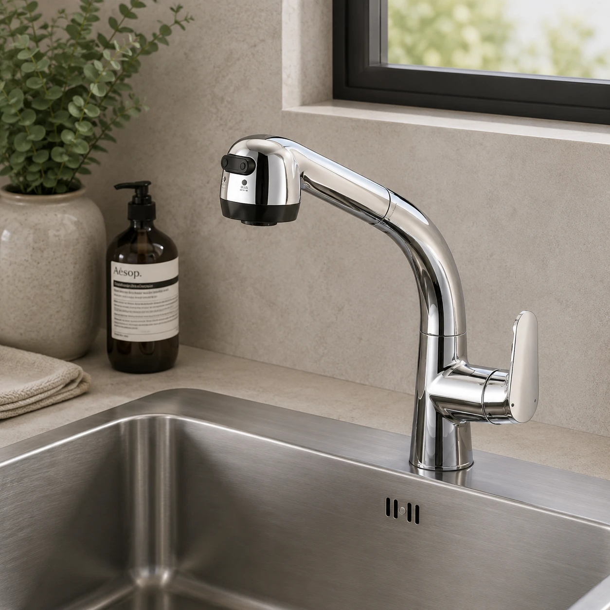 Vòi bếp rút dây nóng lạnh CO 3120