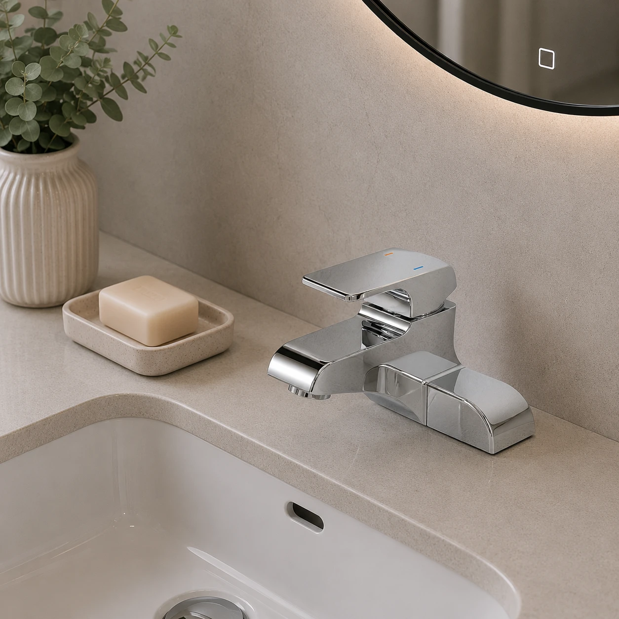 Vòi chậu nóng lạnh 2 lỗ CO 7011