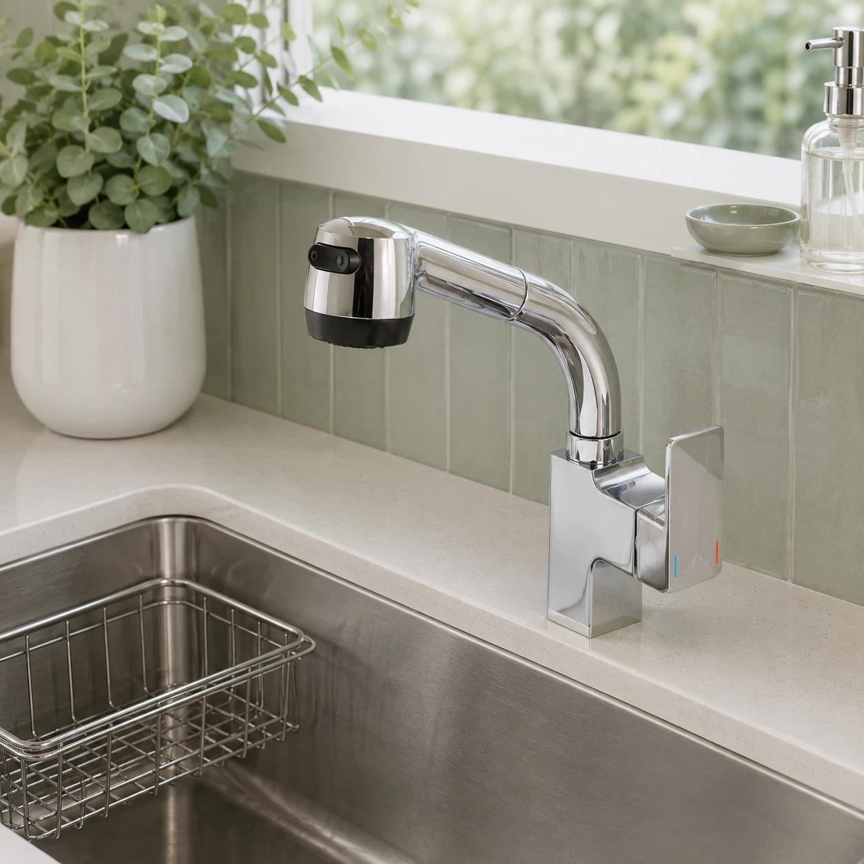 Vòi bếp rút dây nóng lạnh CO 7020